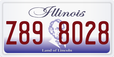 IL license plate Z898028