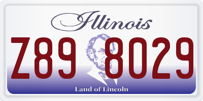 IL license plate Z898029