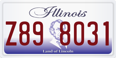 IL license plate Z898031