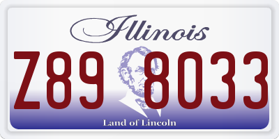 IL license plate Z898033