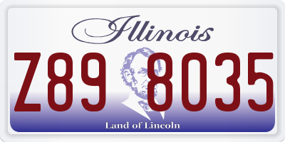 IL license plate Z898035