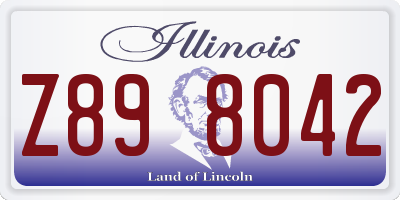IL license plate Z898042