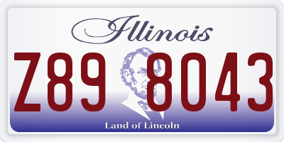 IL license plate Z898043
