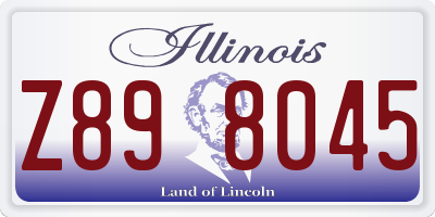 IL license plate Z898045