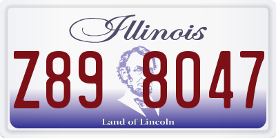 IL license plate Z898047