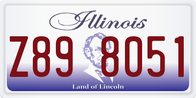 IL license plate Z898051