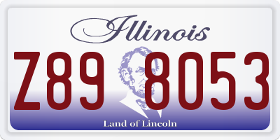 IL license plate Z898053