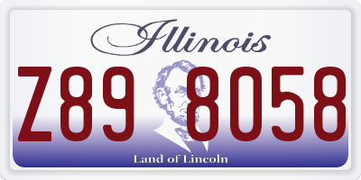 IL license plate Z898058