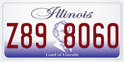 IL license plate Z898060