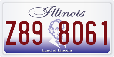 IL license plate Z898061