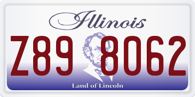IL license plate Z898062