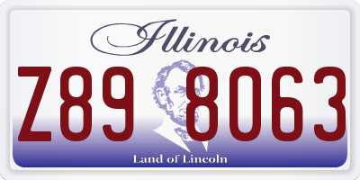 IL license plate Z898063