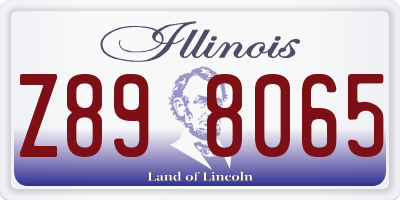 IL license plate Z898065