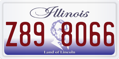 IL license plate Z898066