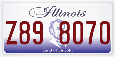 IL license plate Z898070