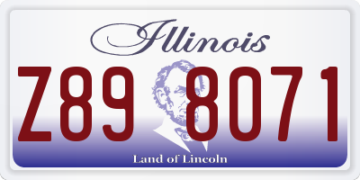 IL license plate Z898071