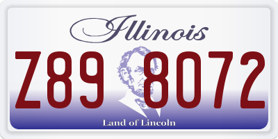 IL license plate Z898072