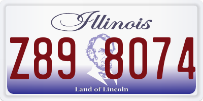 IL license plate Z898074