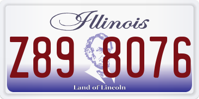 IL license plate Z898076