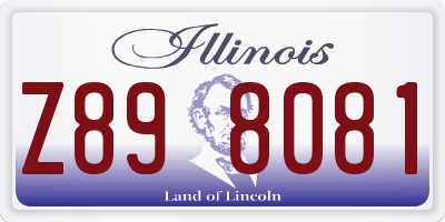 IL license plate Z898081