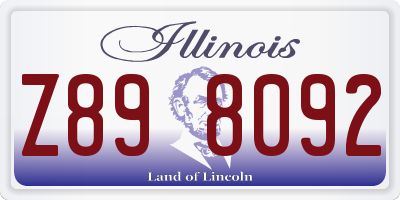 IL license plate Z898092