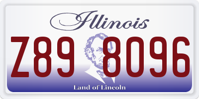 IL license plate Z898096