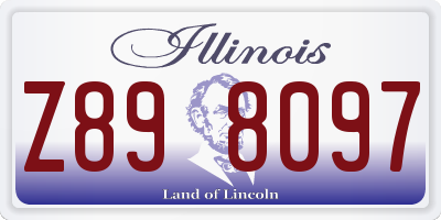 IL license plate Z898097