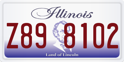 IL license plate Z898102