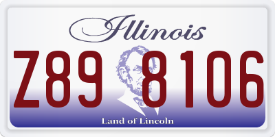 IL license plate Z898106