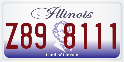 IL license plate Z898111