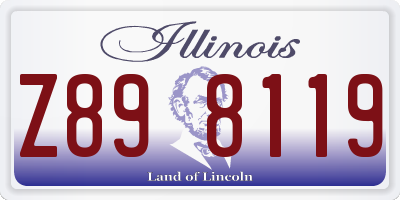 IL license plate Z898119