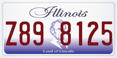 IL license plate Z898125