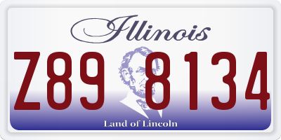 IL license plate Z898134