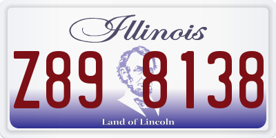 IL license plate Z898138
