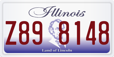 IL license plate Z898148
