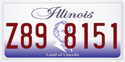 IL license plate Z898151