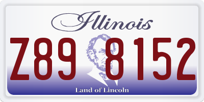 IL license plate Z898152