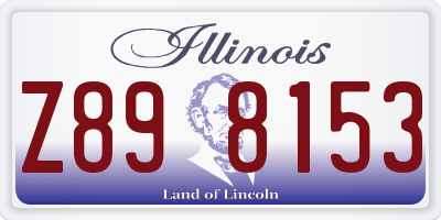 IL license plate Z898153