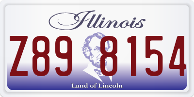 IL license plate Z898154