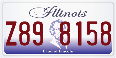 IL license plate Z898158