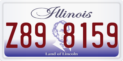 IL license plate Z898159