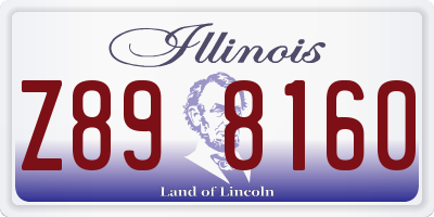 IL license plate Z898160