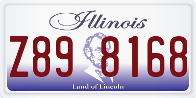 IL license plate Z898168