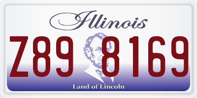 IL license plate Z898169