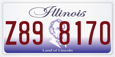 IL license plate Z898170
