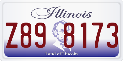 IL license plate Z898173
