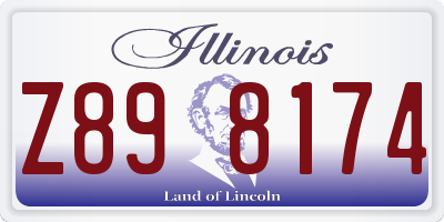 IL license plate Z898174