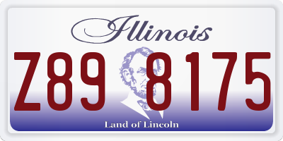 IL license plate Z898175