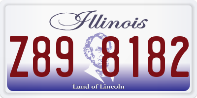IL license plate Z898182