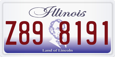 IL license plate Z898191